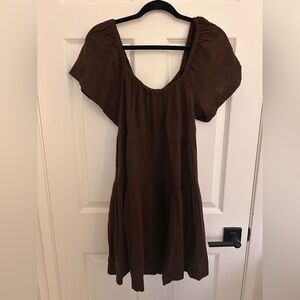 Old Navy Chocolate Brown Mini Dress